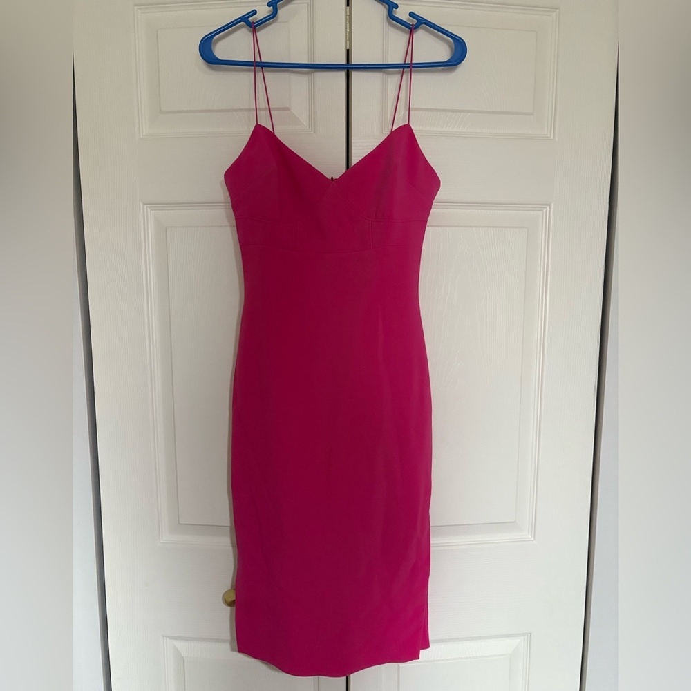 Elegant Pink Spaghetti Strap Dress